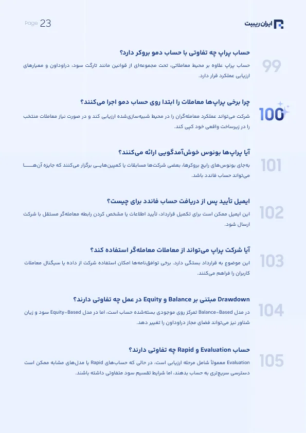 کتابچه ترید و 150 پرسش بی پاسخ (همراه با پاسخ)